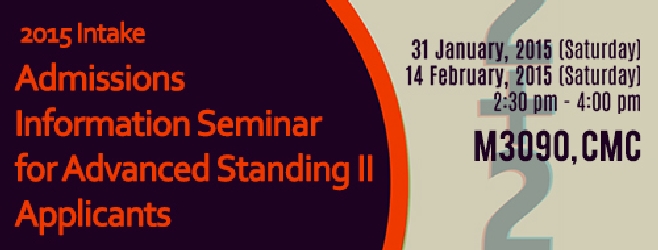 Admissions Information Seminar For Advanced Standing II Applicants