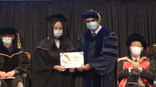 Student Award for Outstanding Academic Achievement 2021 (BScCM), Miss Wu Keying